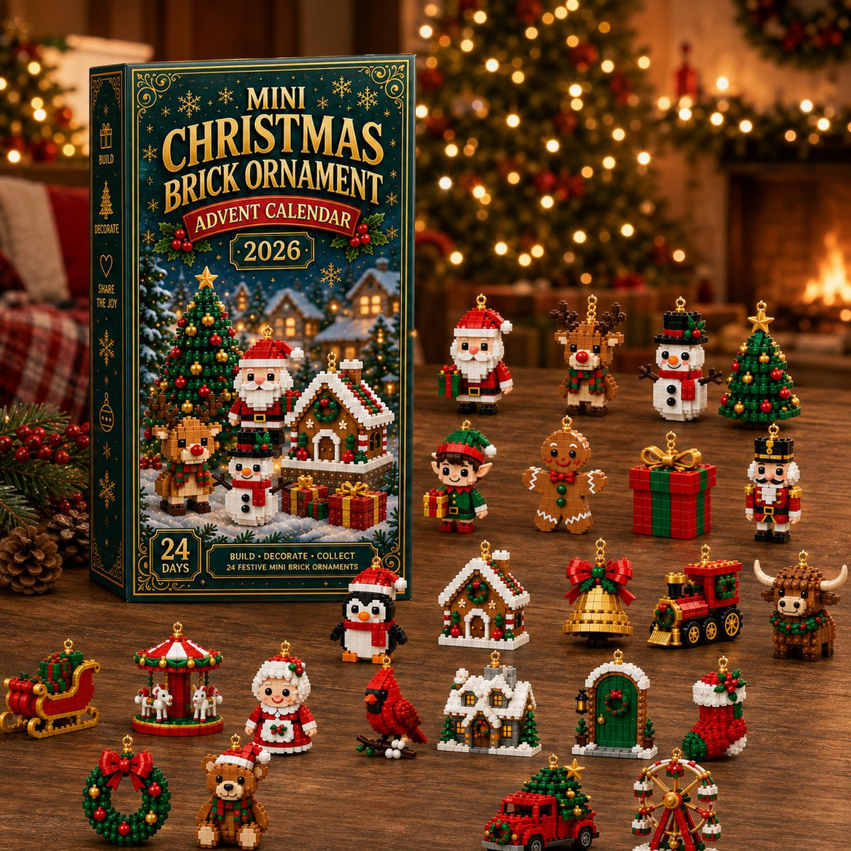 🎄 24-Day Mini Christmas Ornament Advent Calendar — Build, Hang & Countdown ✨