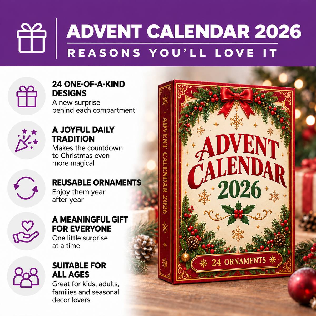 Christmas Wild Animals Advent Calendar 2026 GFTONPT1025