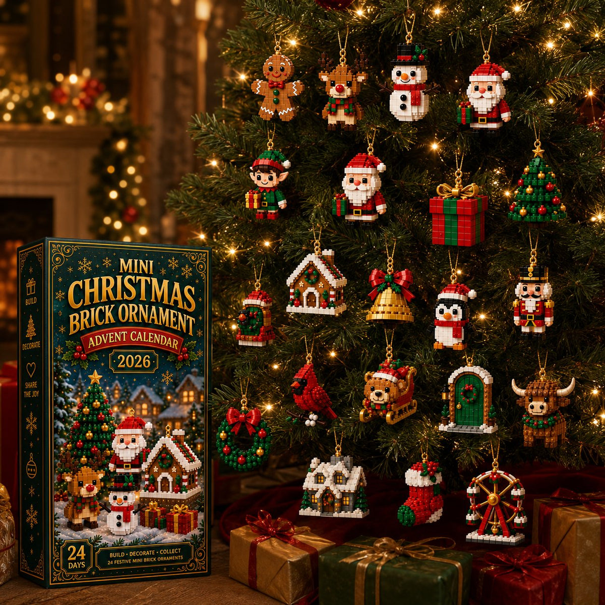 🎄 24-Day Mini Christmas Ornament Advent Calendar — Build, Hang & Countdown ✨
